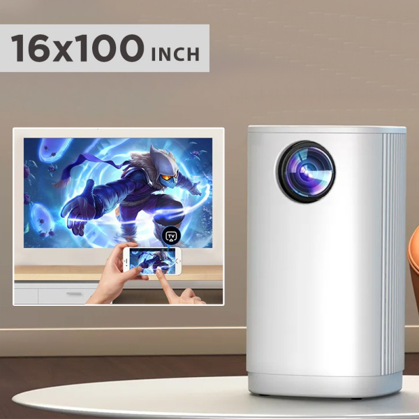 Smart Mini LED FHD Projector with Miracast, Airplay, DLNA & WiFi Connectivity with Built-in Audio